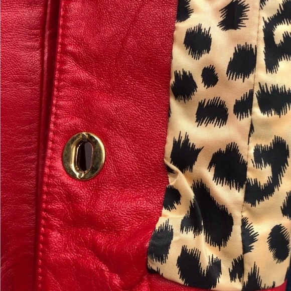 B&J Genuine Red leather jacket size L - Picture 7 of 7